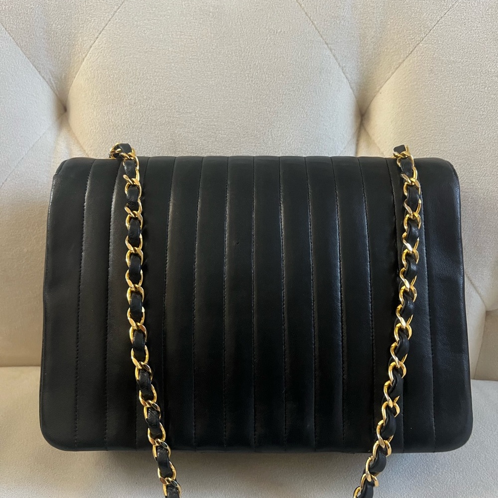 Chanel mademoiselle Lambskin 24k Gold Plated hardware Flap - Picture 7 of 14